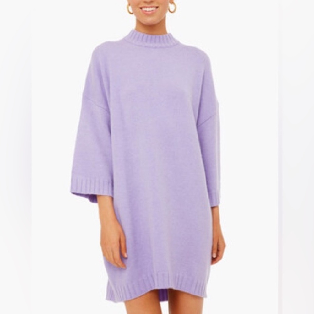 Tuckernuck Lilac Cowl Neck Sweater Dress